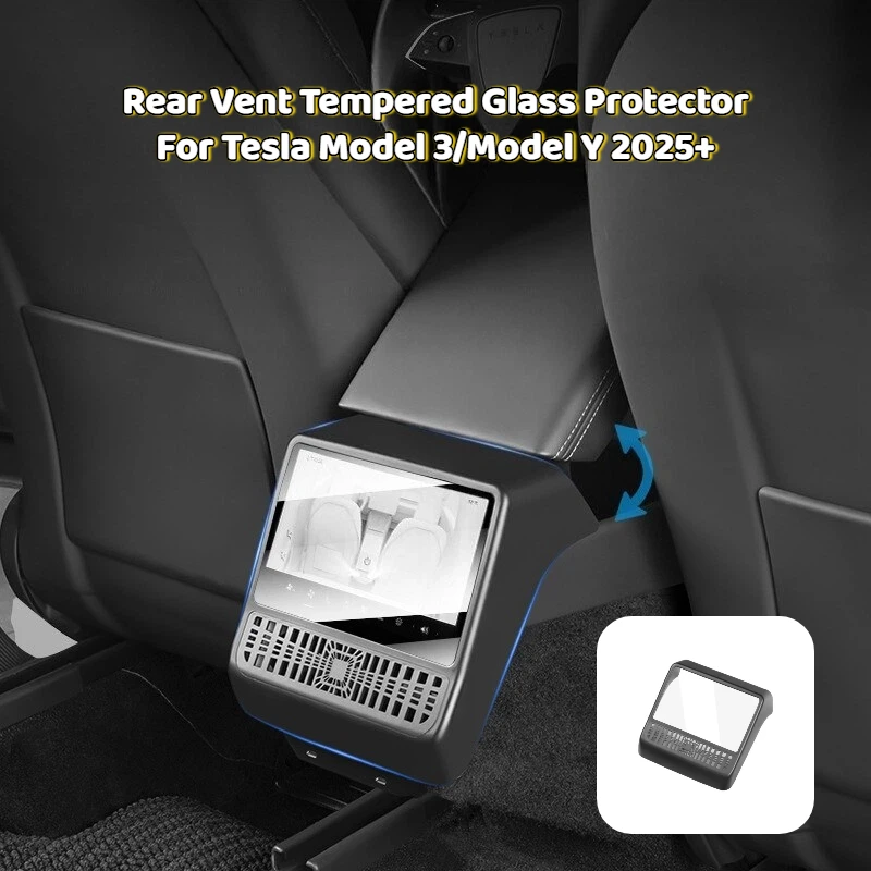 

Защитная рамка для экрана для Tesla Model Y Juniper/Model 3, маска заднего вентиляционного отверстия Highland со встроенными автомобильными аксессуарами из закаленного стекла