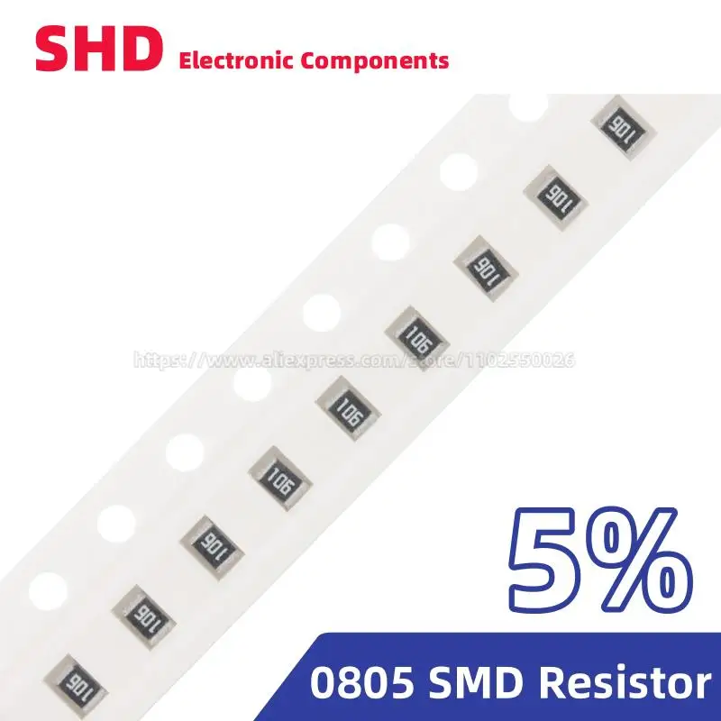 

5000PCS 5% 0805 SMD Resistor 0R ~ 10M 1/8W 1 10 15 22 47 51 100 200 330 470 510 Ohm Ω 1K 2.2K 10K 100K 1R 10R 100R 220R 330R 1M