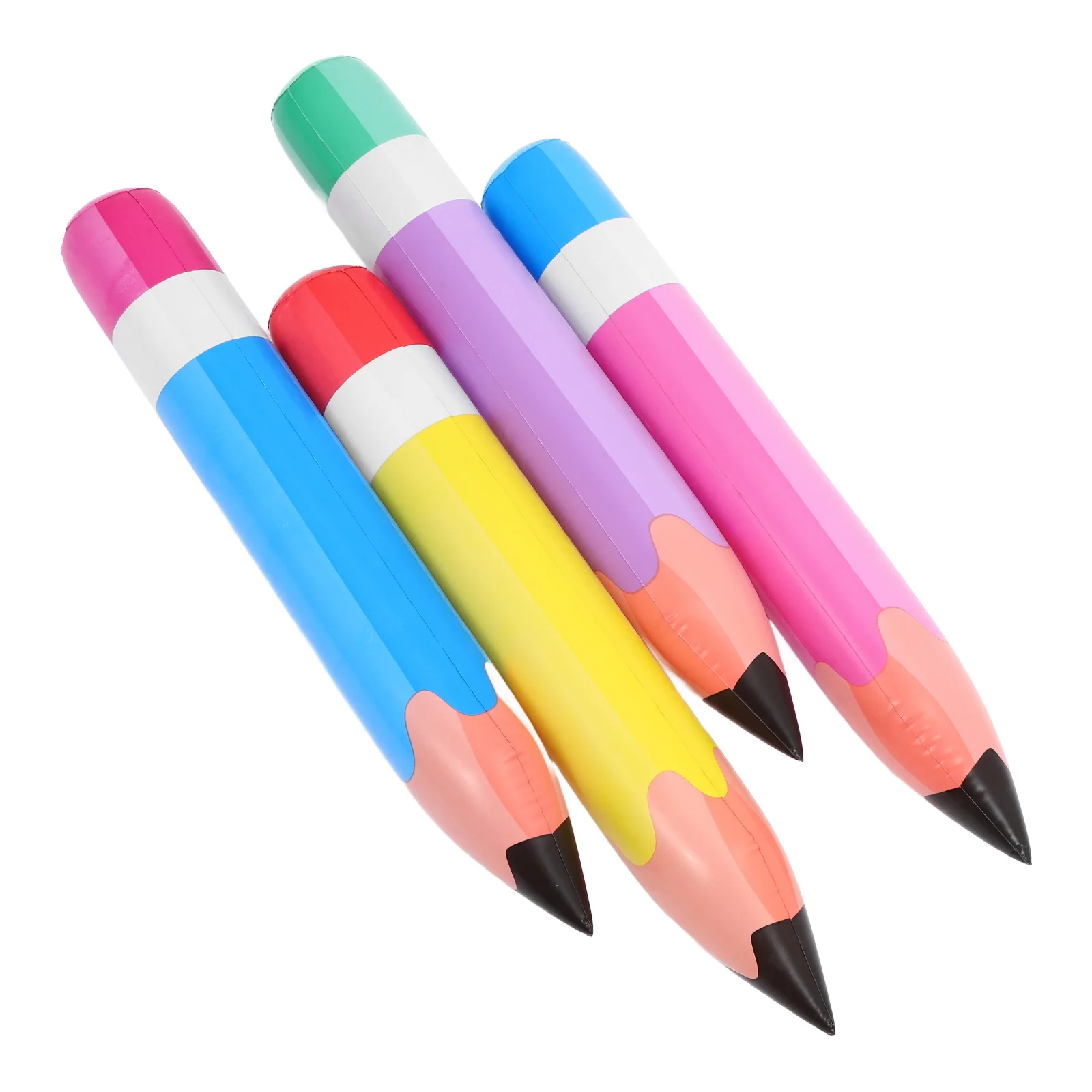 

4 Pcs Inflatable Pencil Toy Jumbo Crayons for Party Hanging Decor Pvc Big Child Decorative Classroom