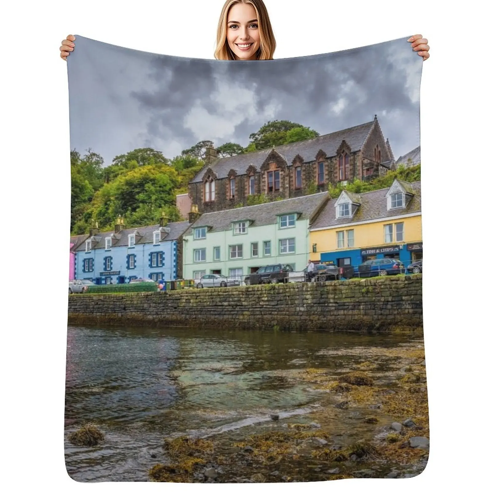 

Portree Harbour, Isle of Skye Throw Blanket Flannels Blankets For Baby Soft Plush Plaid Giant Sofa Blankets