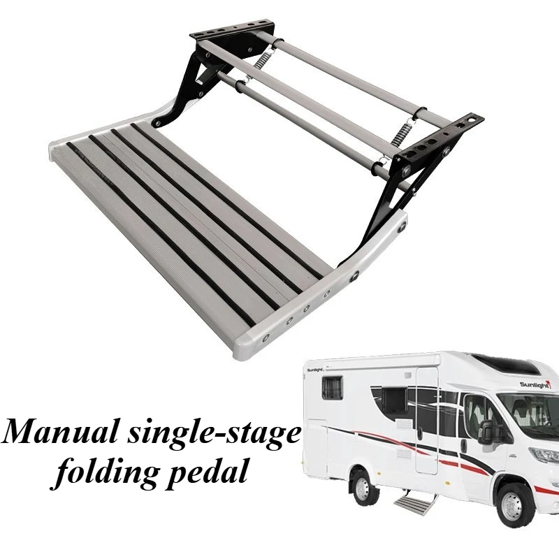 

Universal RV Manual Retractable Step Board Camper Trailer Entry Assist Anti-Slip Pedal Van Life Conversion Exterior Accessories