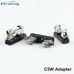 FSTUNING C5W Led Bulb Holder 31mm 36mm Car Reading Lamp Led License Plate Lamp Holder Festoon 31mm 36mm Socket Adapter Base
