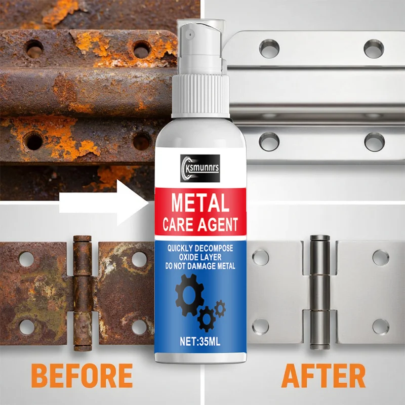 Powerful Fast Metal Rust Removal and Protection Spray - Powerfully penetrates and dissolves rust, leaving a polished, like-new f