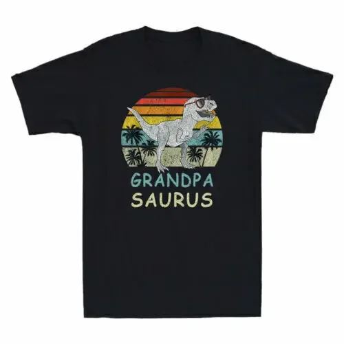 Grandpasaurus Rex  Dinosaur Grandpa Saurus Family Matching Cotton  Anime Graphic T-shirts Unisex 100% cotton