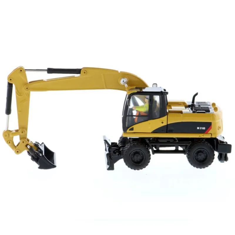1:87 Scale Alloy M318D Wheel Excavator-High Line Diecast Construction Truck for Toys Collection Series 85177 Type Home Shows