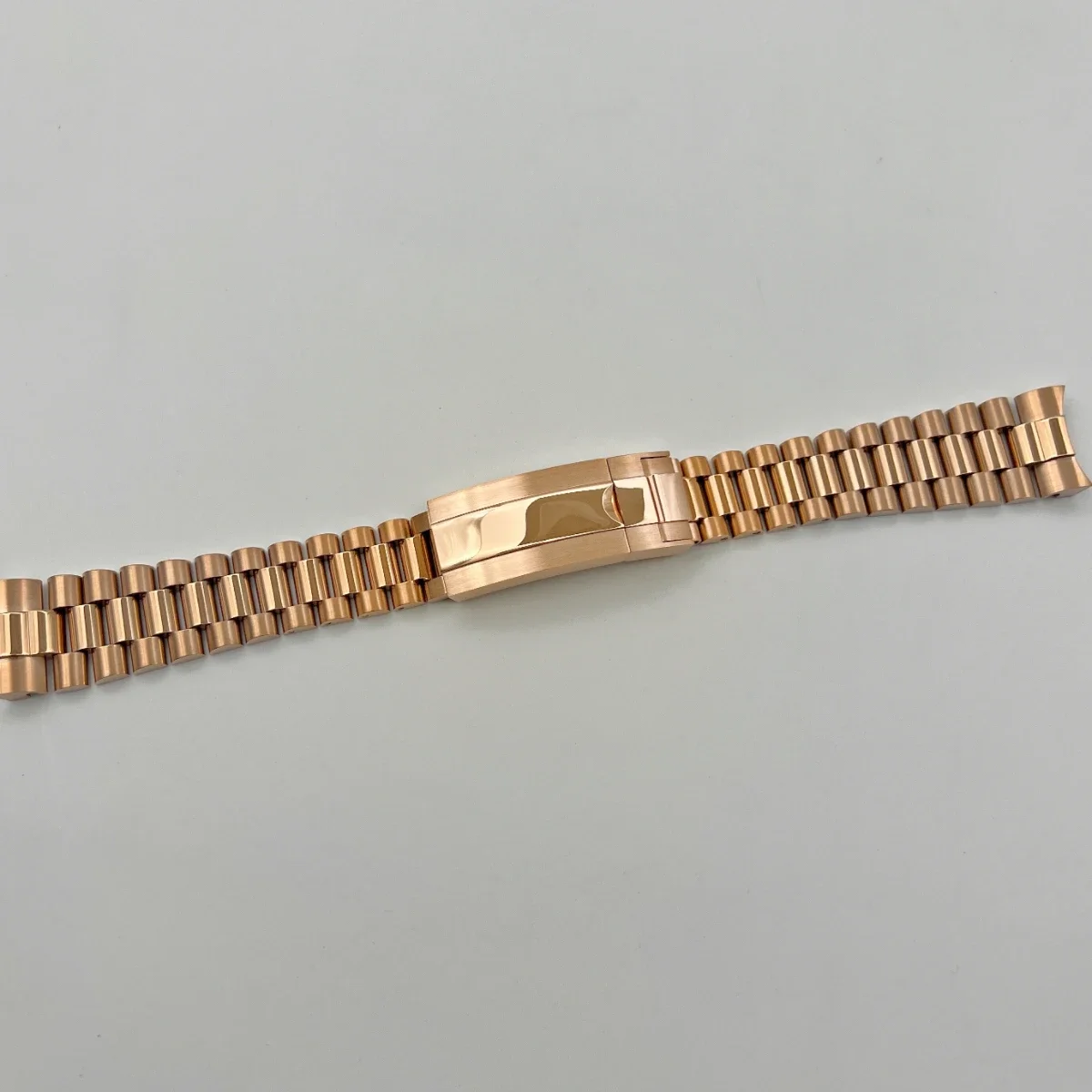 20mm Presidential Watch Strap Bracelet 316L Stainless Steel Watch Parts Sliding Adjustable Watch Buckle for SUB GMT Yacht Case