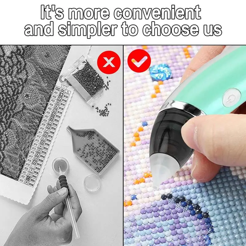 

Electric Gem Art Pen Cordless Gem Art Vacuum Pen 3 Adjustable Suction Modes Crafting Supplies For Handcraft Enthusiasts