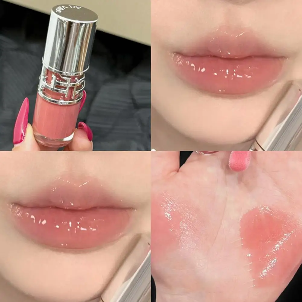 ملمع شفاه مرآة لامعة، شفاه مائية لامعة خفيفة ملمع شفاه مائي 3 ألوان، ترطيب مرطب، يدوم طويلاً