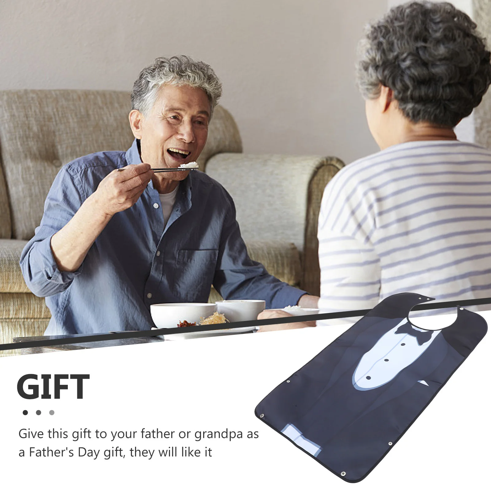 

Adult Eating Reusable Waterproof Adjustable For Elderly Seniors Daily Use Long Protection Burp Adult Bibs For Elderly Cloth