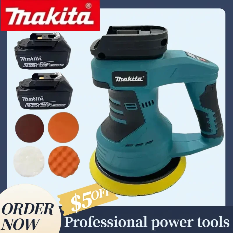 

Makita 18V Battery Powered Car Polisher Portable Electric Waxer Suitable for Automotive Glazing Sealing and Paint Sanding