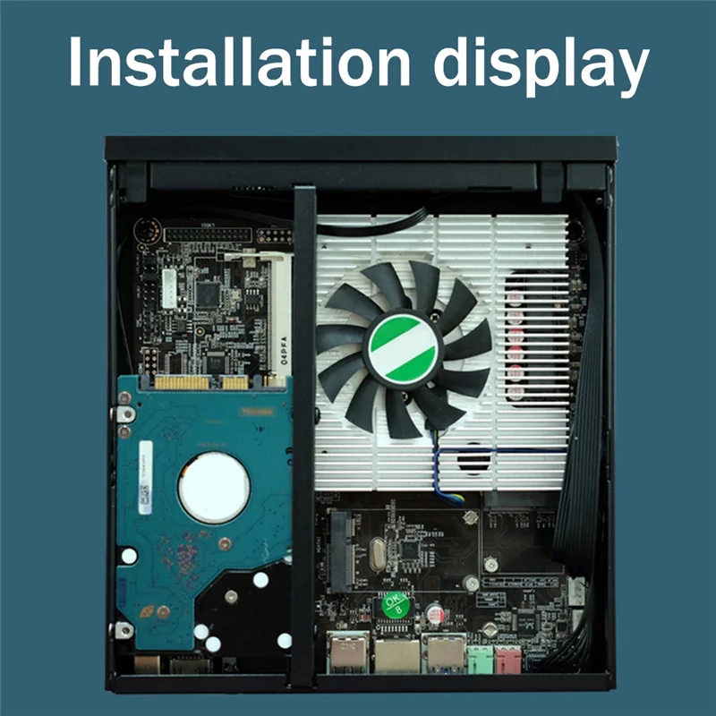 DX01 Dünnes Mini-ITX-Desktop-Computergehäuse, dünnes, halbhohes Computergehäuse, tragbares Desktop-Computergehäuse