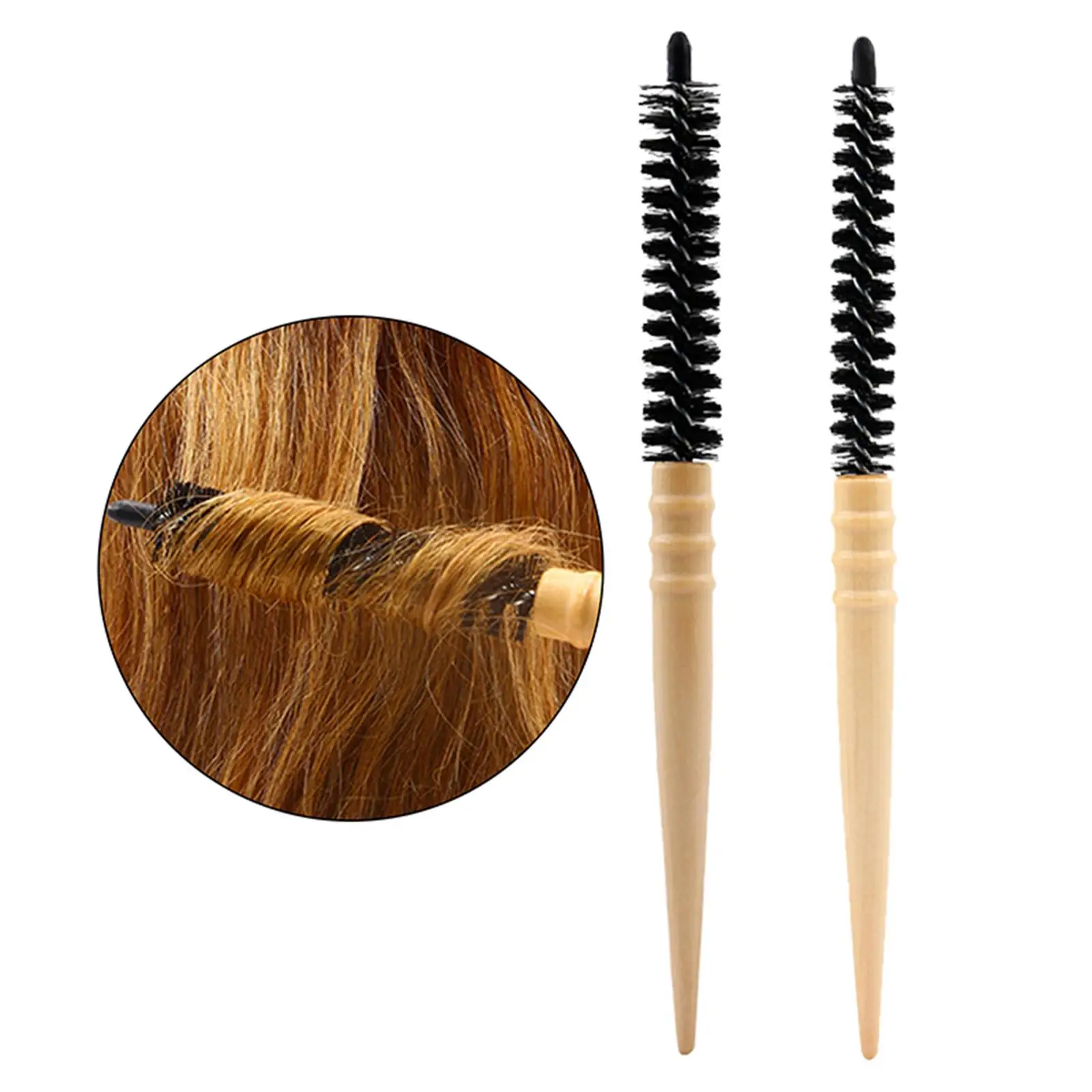 فرشاة شعر مستديرة صغيرة ، فرشاة تصفيف الشعر المجعد والمموج