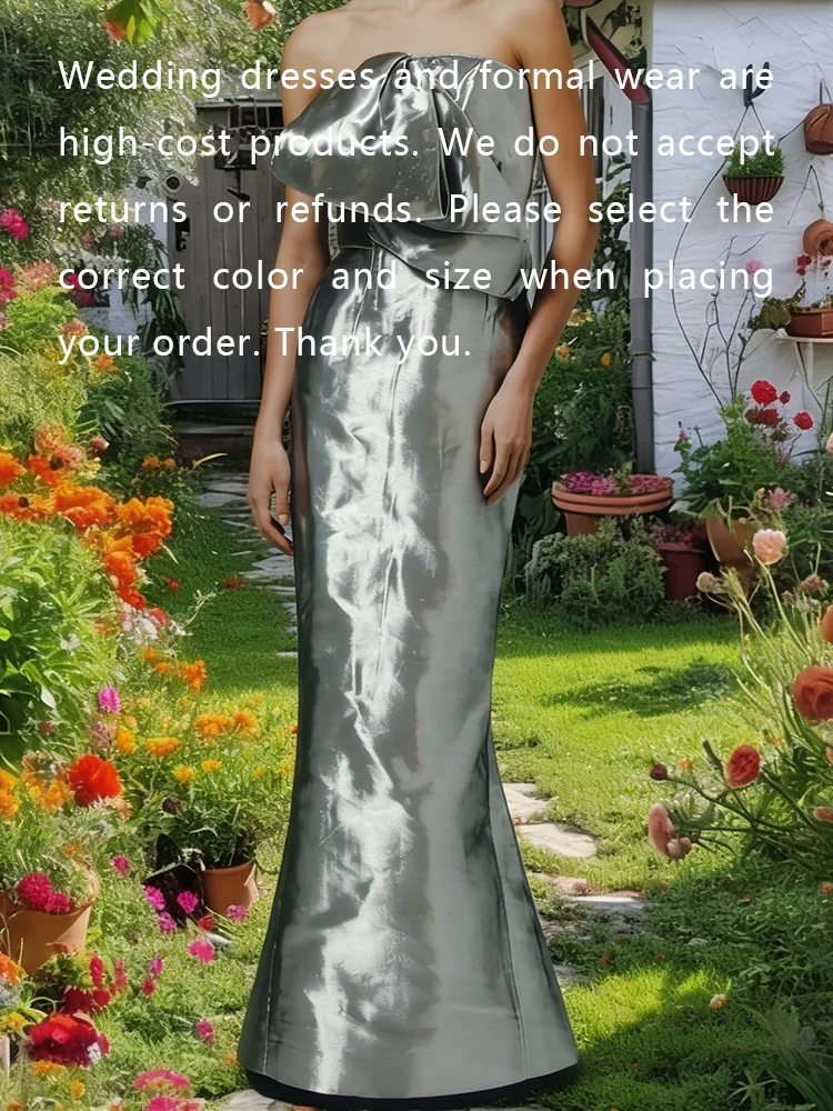 Robe de soirée de forme sirène, Chic, sans bretelles, froncée, sans manches, robes de bal d'anniversaire, personnalisées