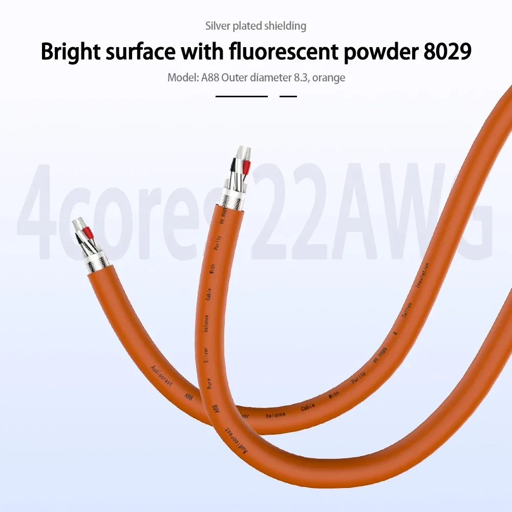 Audiocrast A88 plata pura 4 núcleos XLR cable RCA equilibrado cable USB tipo C plata pura