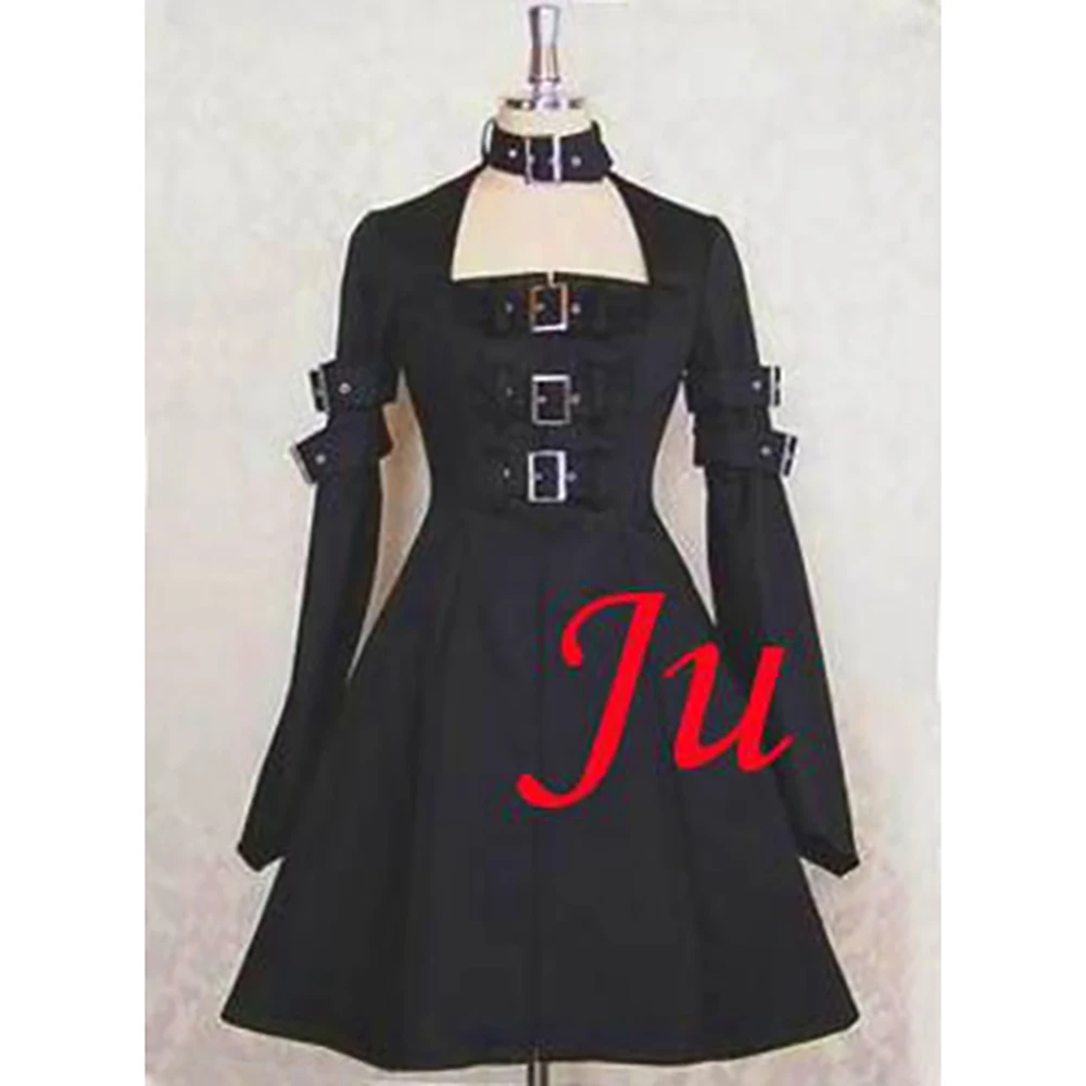 

fondcosplay sweet Gothic Lolita Punk Fashion black cotton Dress Cosplay Costume CD/TV[CK741]