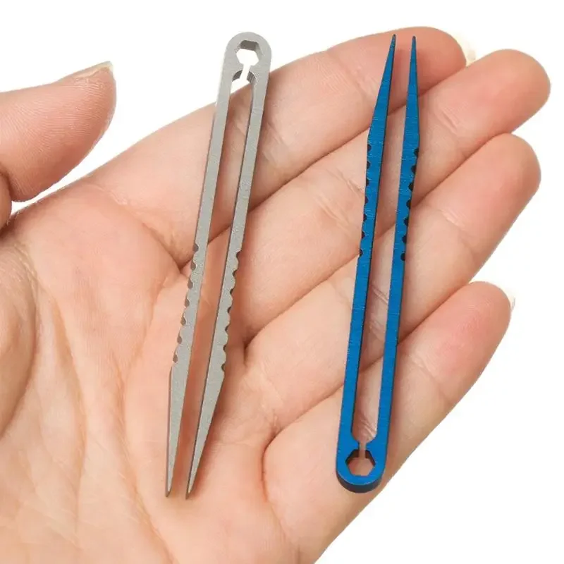 Titanium Tweezer Clamp Pick Up Clip Precise Grip Fish Bone Grab Splinter Hair Removal Eyelash Remover Eyebrow Plier Makeup Tool