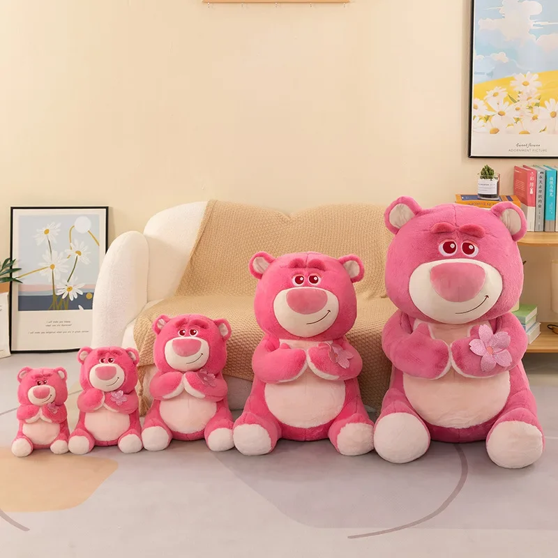 MINISO Kawaii Cherry Blossom Series 70CM Lotso Plush Toys Hug Plush Pillows Children's Gifts Home Decor New Year Birthday Gifts