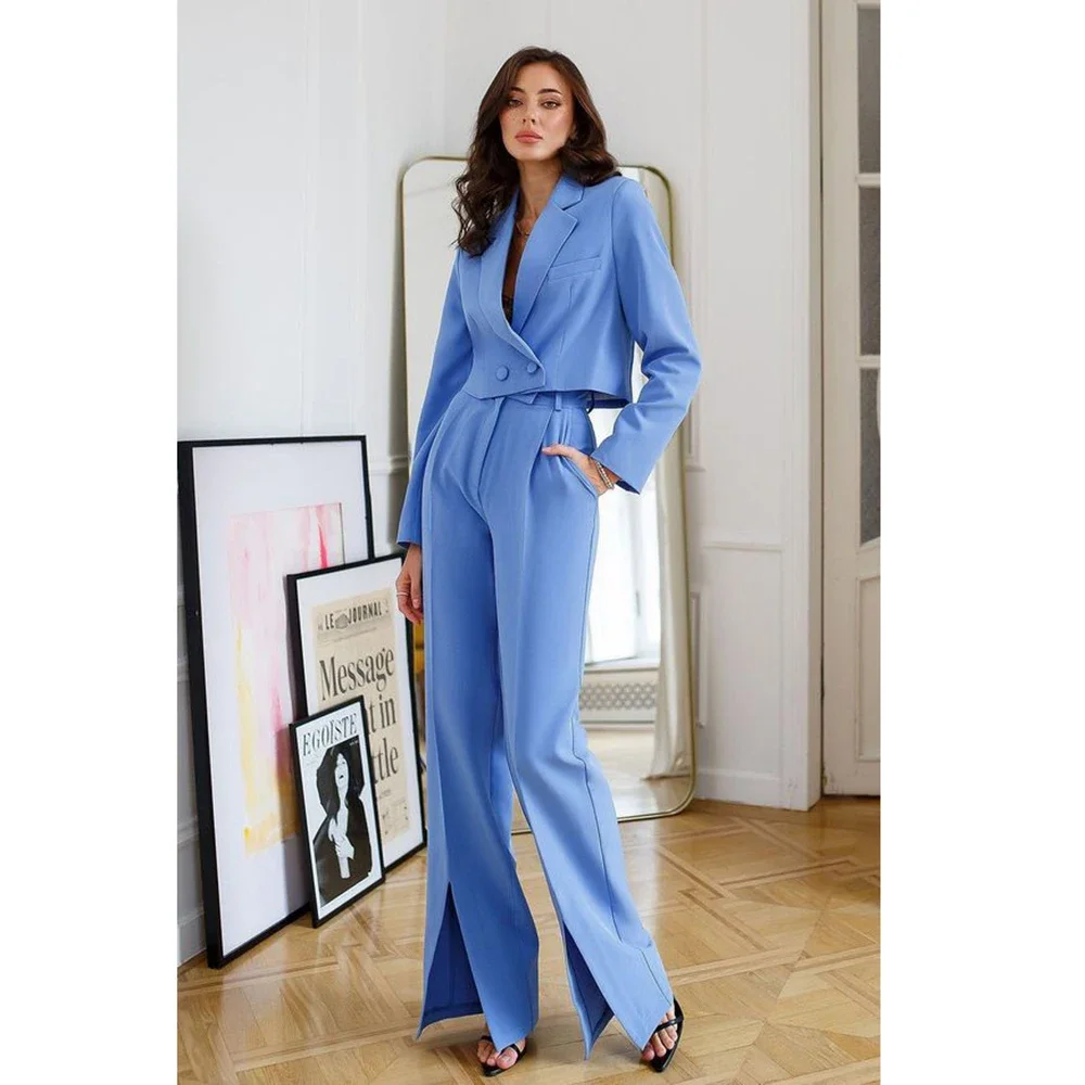 

Formal Notch Lapel Women Suits Fashion Gorgeous Casual Office Lady Basics Pants Sets 2 Piece Slim Fit Blazer with Pants 2024