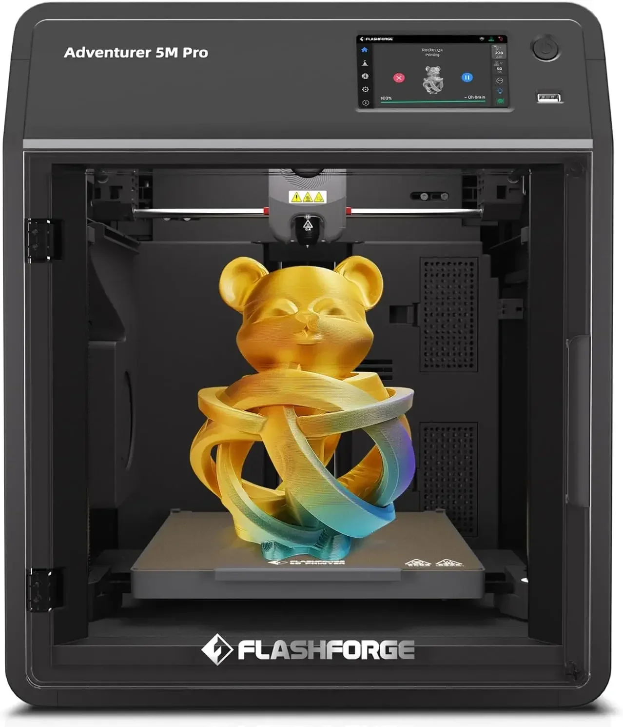 Adventurer 5M Pro 3D Printer, One-Click Auto-Printing Max 600mm/s High-Speed with 0.4/0.6mm Nozzle Bundle, CoreXY Structure & Si