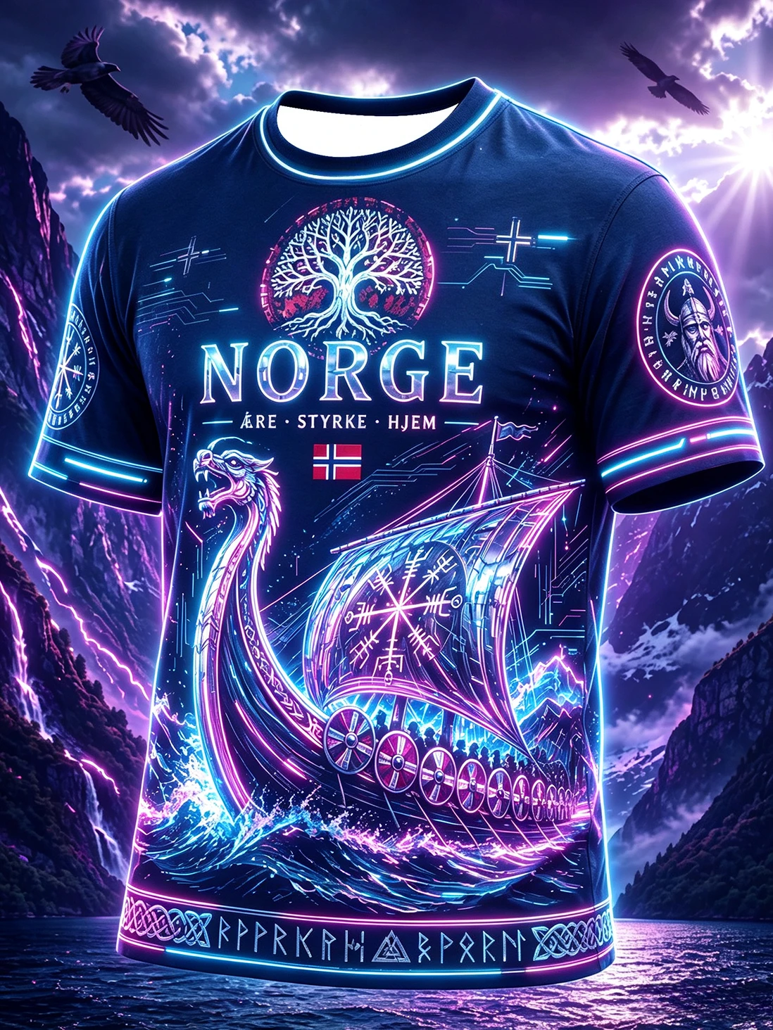 2027 Summer New Style Norwegian Men's Football Training Shirt 3D Printed Sweat-Repelling and Breathable Family Couple T-Shirt
