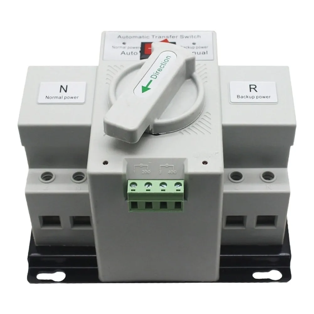 Dual Power Automatic Transfer Switch 2P 63A 220V for For mini Circuit Breaker Use Compact Design Rated 50V to 440V Voltage Range