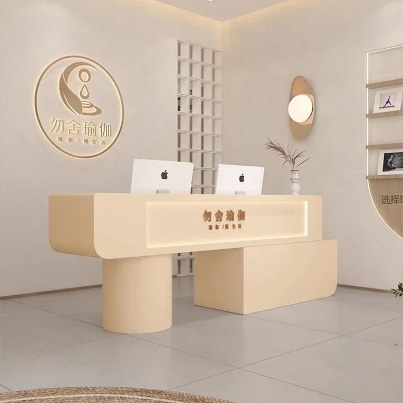 Designer Modern Reception Desk Computer Desk Wall Table Office Customer Center Salon Hallway European Tisch Postmodern Furniture