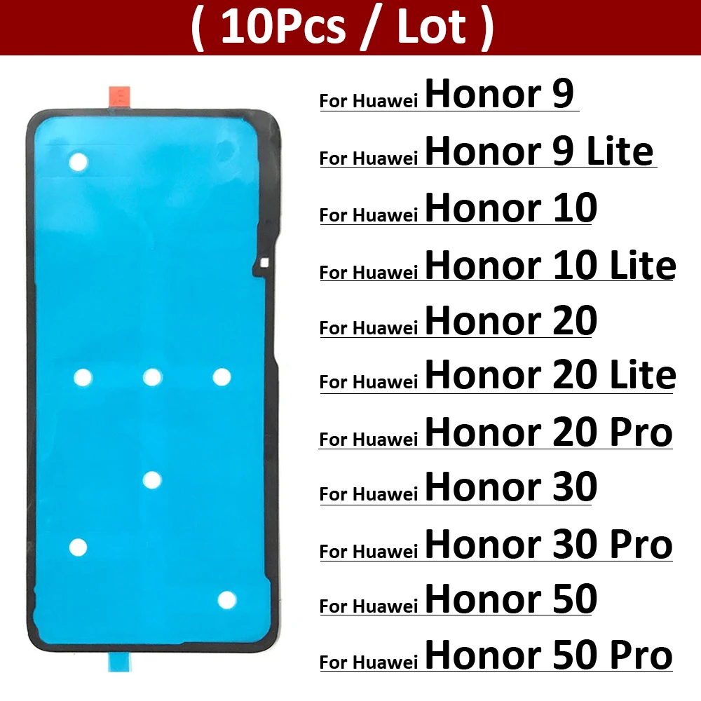 

10Pcs/Lot, Back Battery Housing Cover Sticker Tape For Huawei Honor 9 10 20 30 30s 40 50 Pro Adhesive Glue Parts