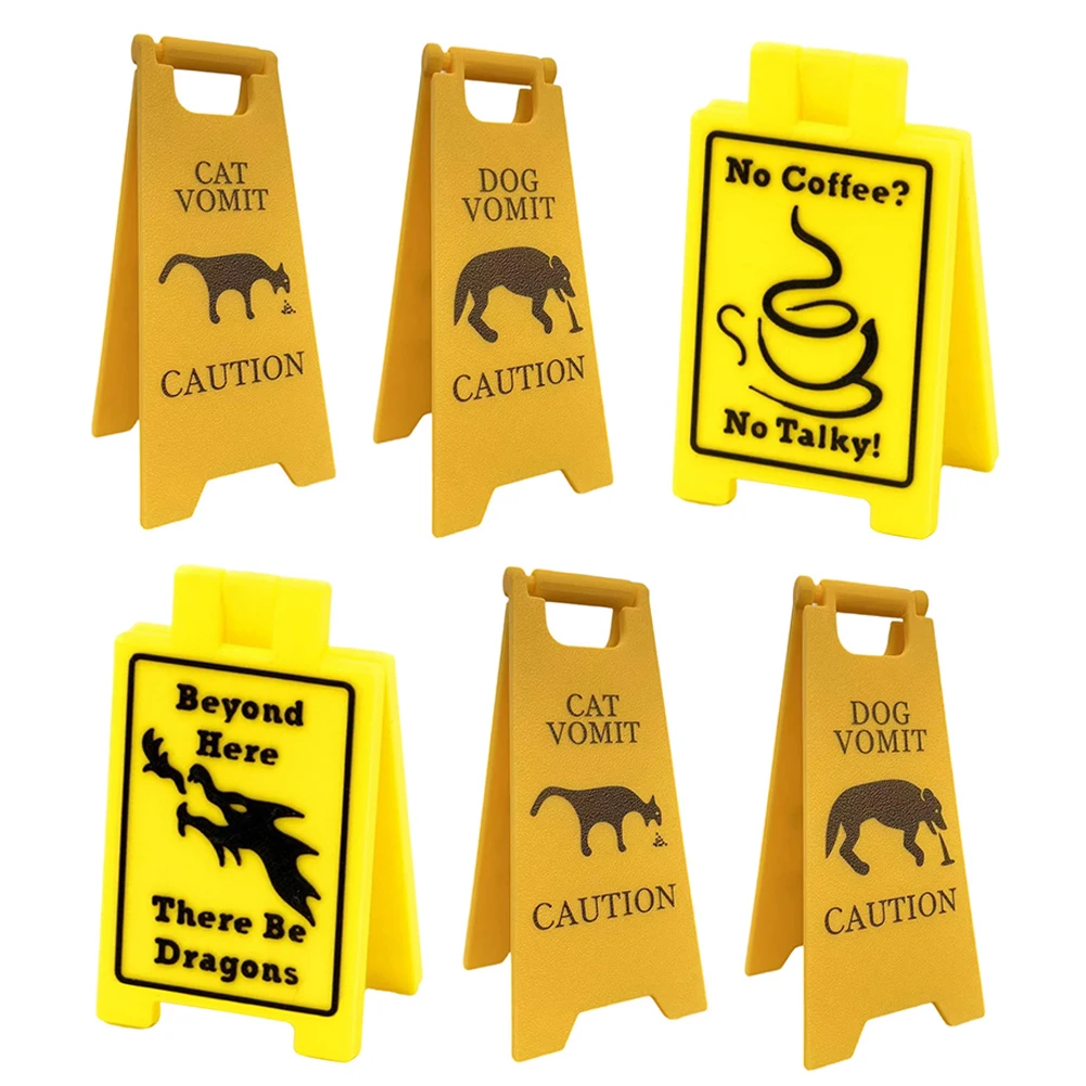 1/5Pcs Sign Funny Creative Dog Cat Vomit Caution Signs Outdoor Garden Yard Lawn Warning Signs Decoration Weather-proof Plastic