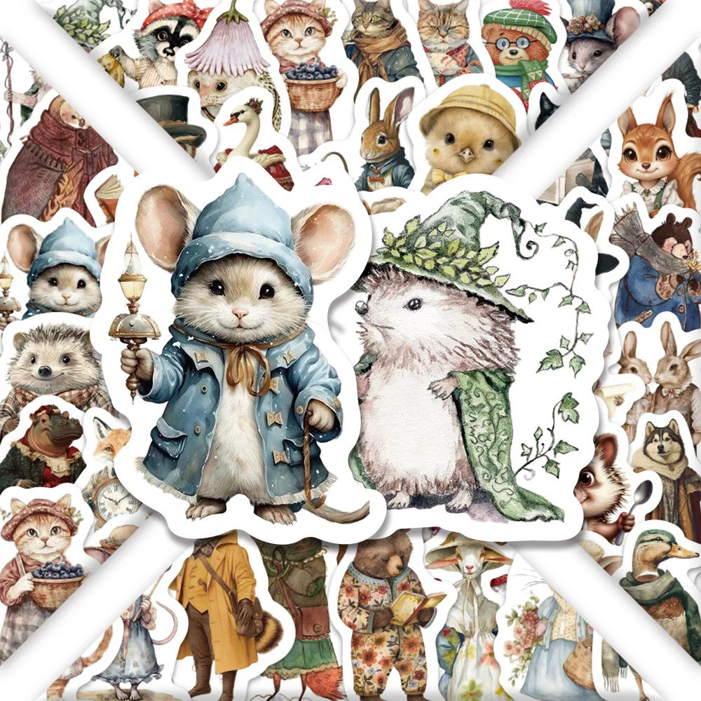 

100PCS Cartoon Cute Animal Graffiti Sticker Creative Decoration Mobile Phone Case Water Cup Suitcase Notebook Sticker