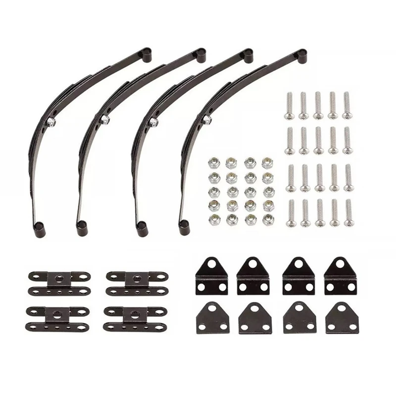 4Pcs Hard Leaf Spring Suspension barra in acciaio inossidabile per 1/10 Crawler Car Axial SCX10 F350 RC4WD D90 TF2 Tamiya Truck Kit