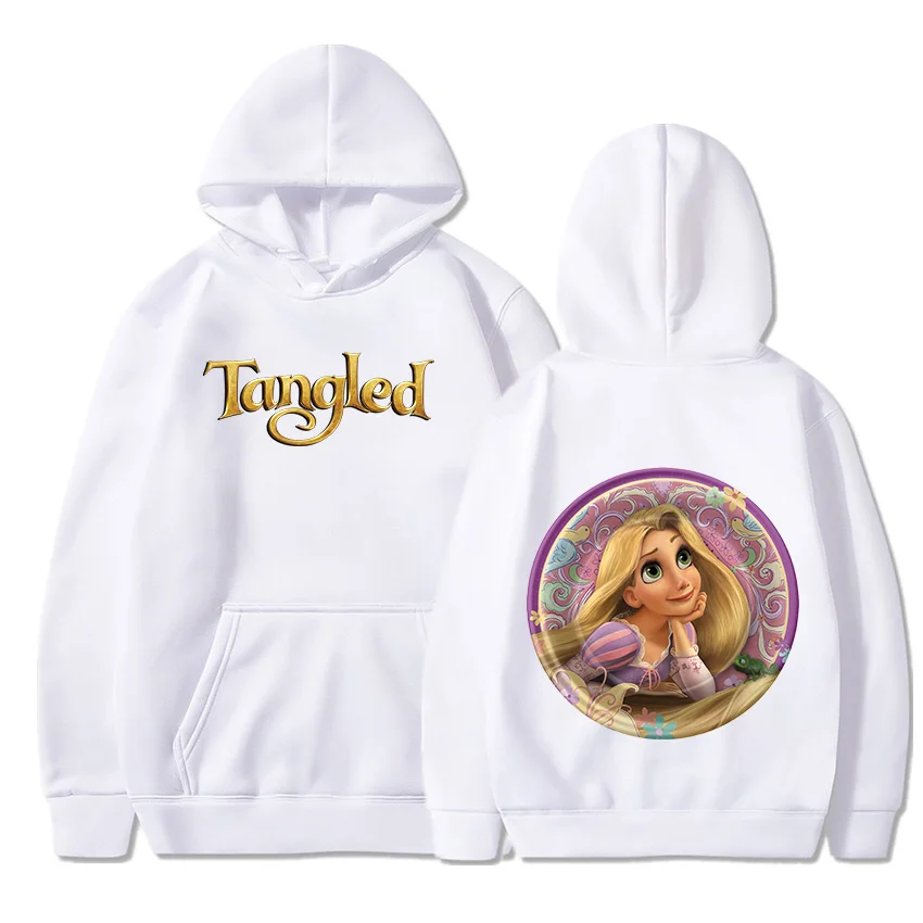 Disney Tangled Rapunzel Princess Hoodies Men Women Thin Hooded Pullover Sweatershirt Boys Girls Student Hoddie Sweatshirts