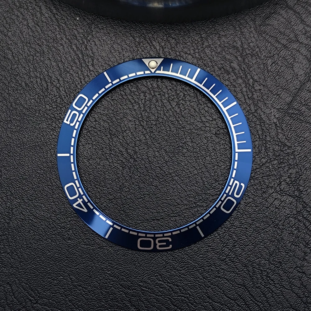 41.5*32.7mm Sloping Watch Ring Ceramic/Aluminium Bezel Insert Ring for 43mm Case Watch Bezel Watch Accessories