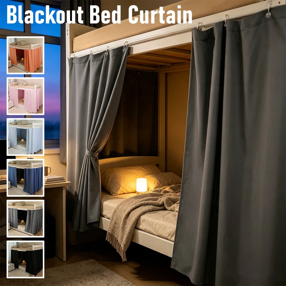 Student Dormitory Blackout Cloth Privacy Bed Curtain Mosquito Nets Breathable Wash Perfect for Home Dormitory Student Bedding