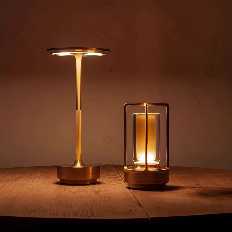 Bar Table Atmosphere Cafe Rechargeable Restaurant Camping Outdoor Desk Lamp Creative UFO Night Light