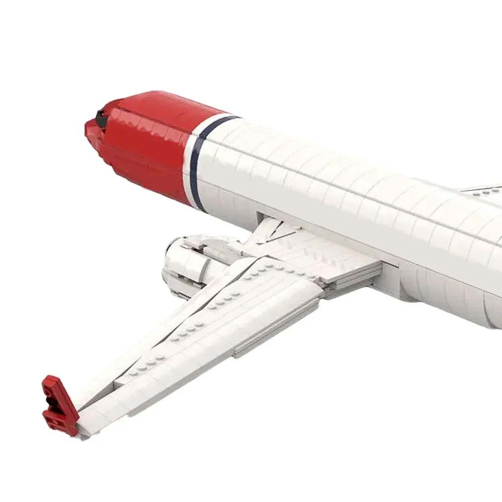 MOC-65055 norueguês 737-800 avião 1:51 escala modelo de alta tecnologia avião de passageiros aéreo bloco de construção conjunto diy crianças quebra-cabeça brinquedos presente