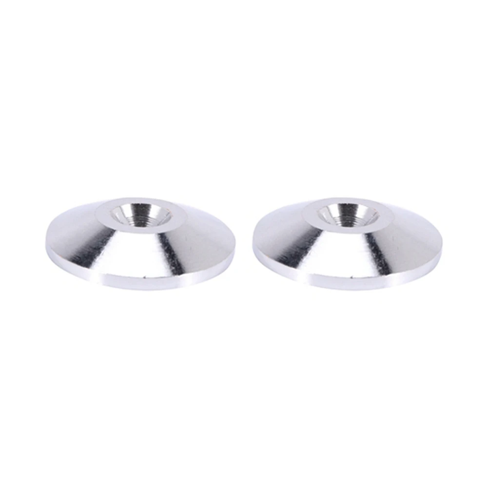 4 Pcs Speaker Pure Copper Spikes Pads HiFi Speaker Box Isolation Floor Stand Feet Cone Base Shoes Pad (Silver)