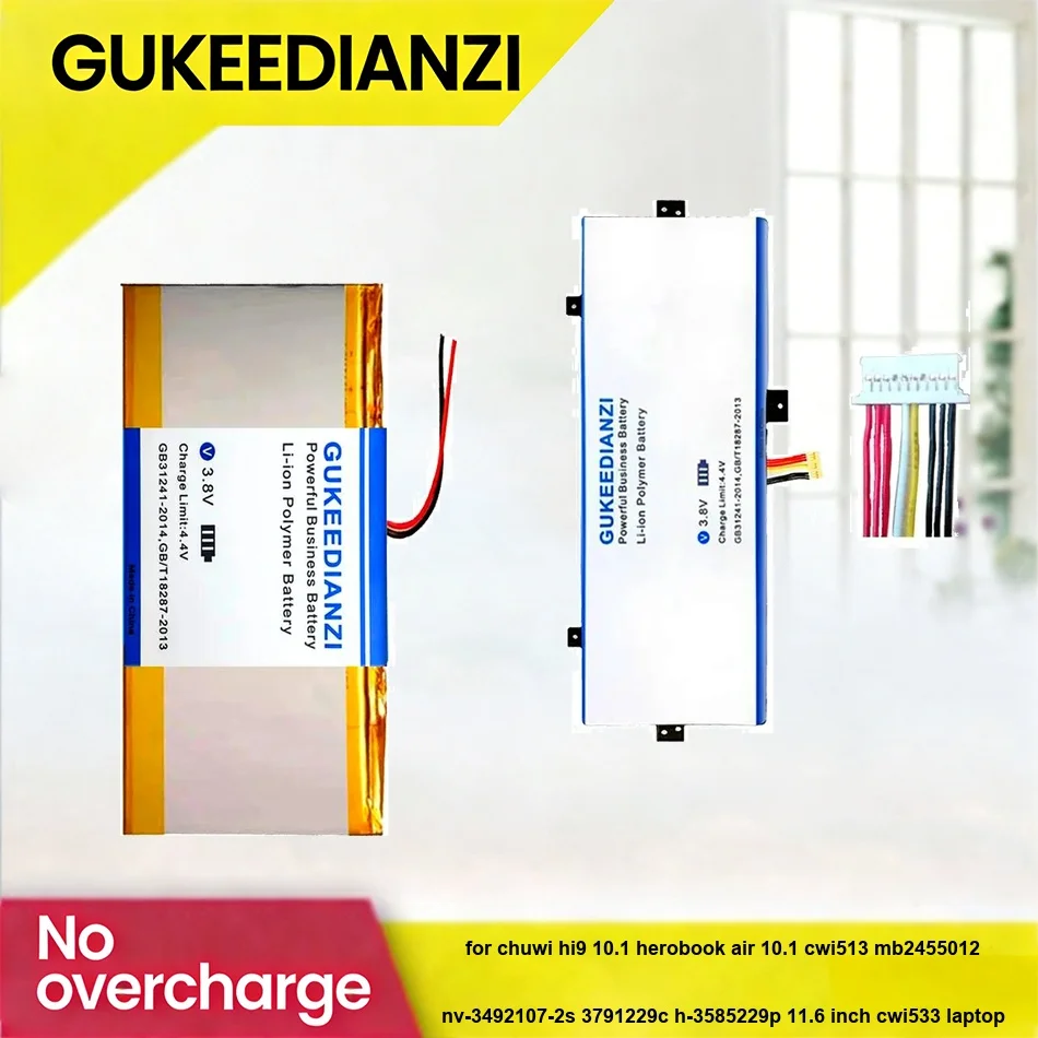 Аккумулятор для ноутбука Chuwi HI9 10.1 Herobook Air 10.1 CWI513 MB2455012 NV-3492107-2S 3791229C h-3585229P 11.6 дюймов CWI533