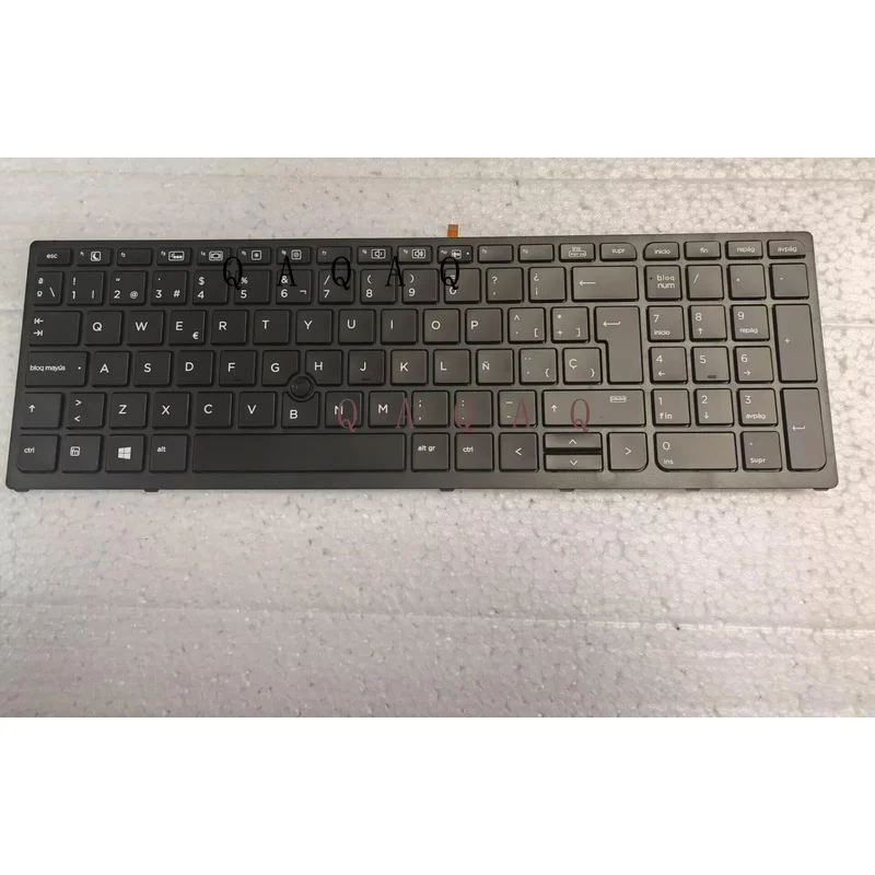 

QA испанская клавиатура с подсветкой для HP ZBOOK 15 G3 15 G4 ZBOOK 17 G3 17 G4 с точкой