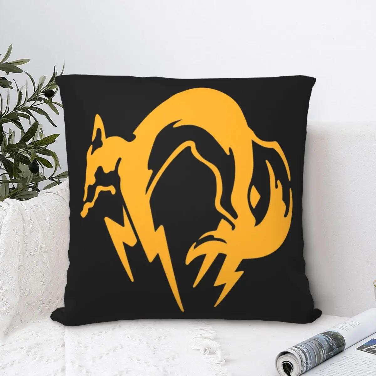 Metal Gear Solid Fox Essential Square Pillowcase Polyester Pillow Cover Velvet Cushion Zip Decorative Comfort Throw Pillow Home