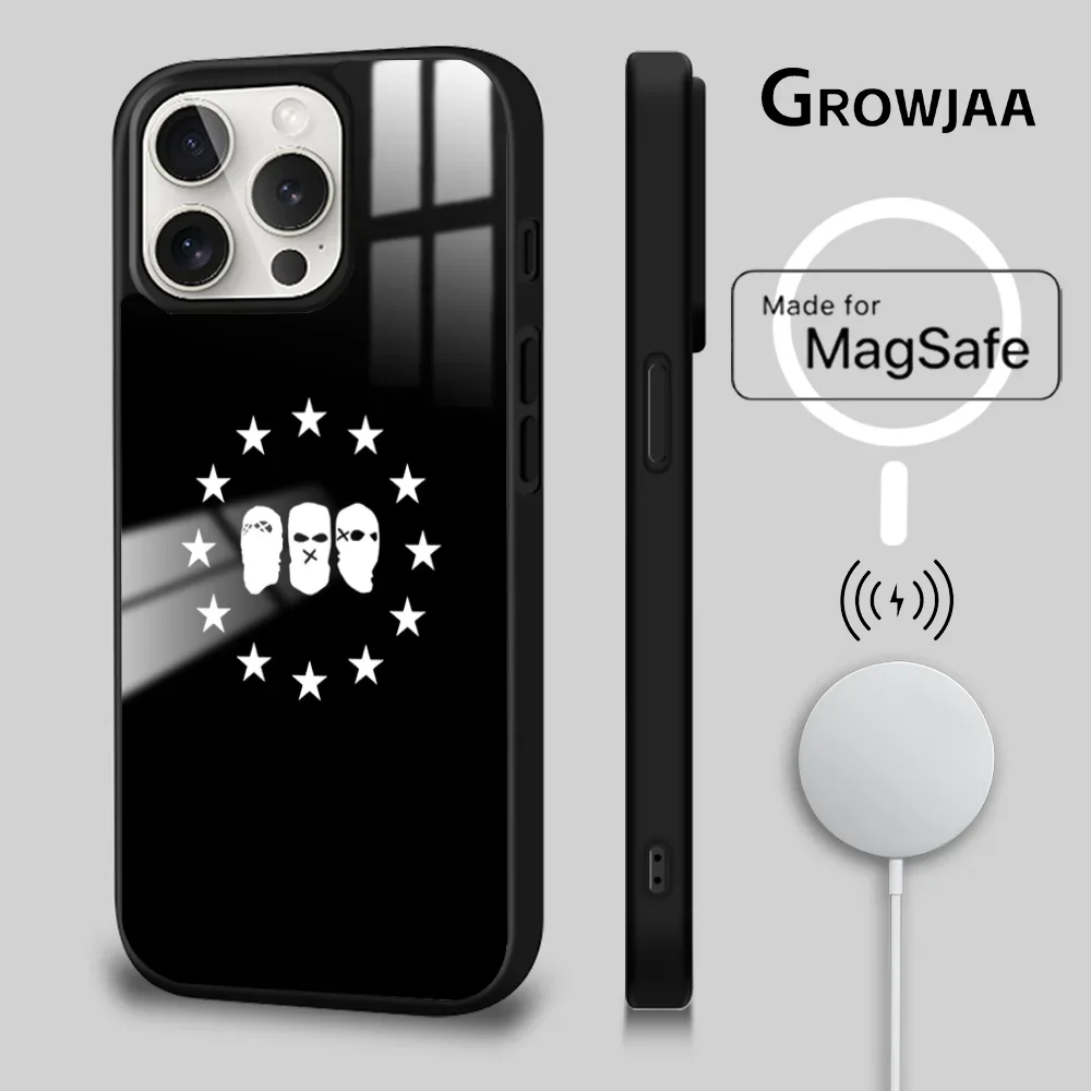 Singer 0-Omerta M-Maes Phone Case For iPhone 16 15 14 13 12 11 Pro Max Plus Mini Magsafe Mirror Wireless Magnetic Cover