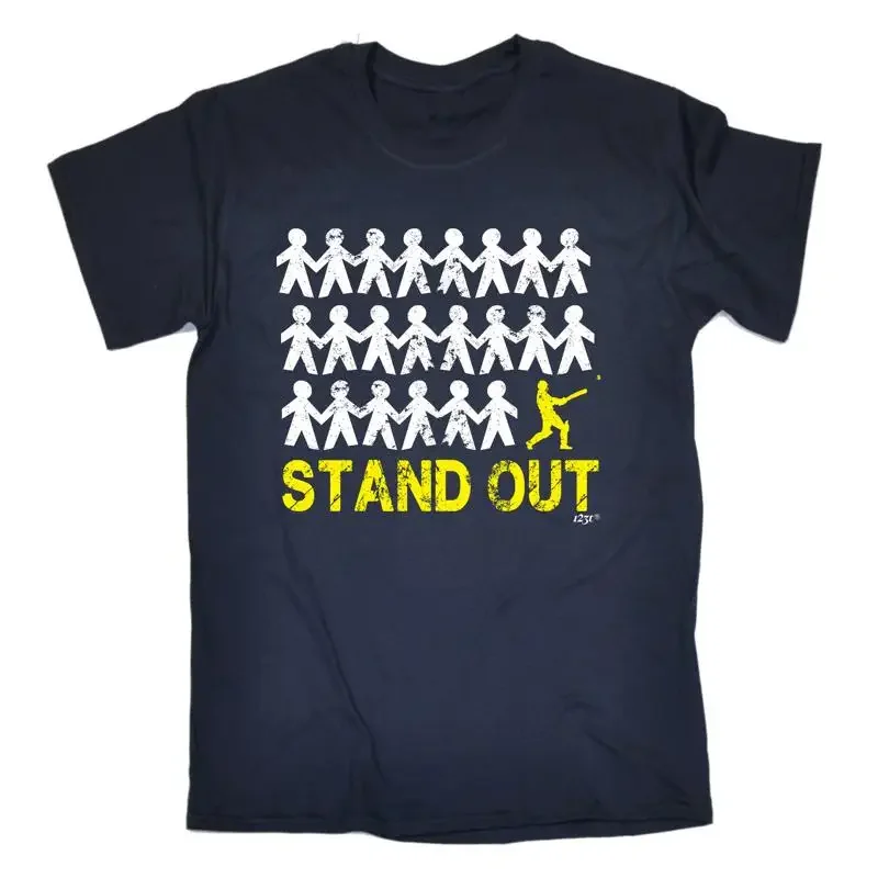 Stand Out Cricket Mens Funny Novelty T Shirt Top