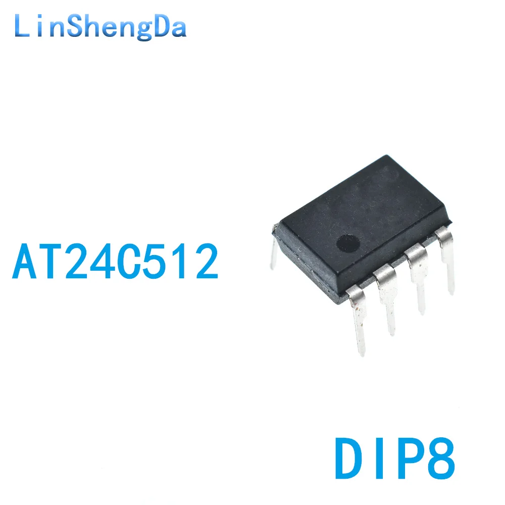 10PCS AT24C512 AT24C512B-PU 2FB 2FB2 inline DIP8 (version B)