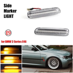 2pcs Dynamic Turn Signal LED Side Marker Light Flashing Indicator For BMW E46 3 Series Limo Coupe Compact Cabriolet Touring