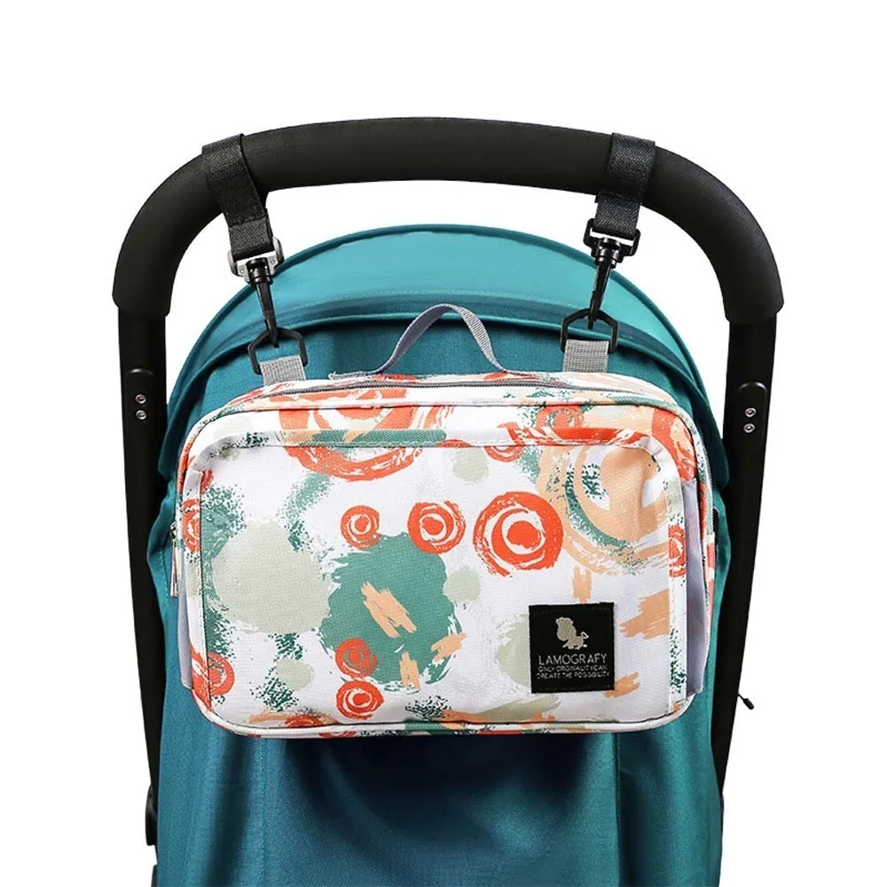 Soft Diaper Storage Bag Large Capacity Thicken Mommy Carriage Organizer Multi-functional Nylon Pouch for Make Up Kit Shopping