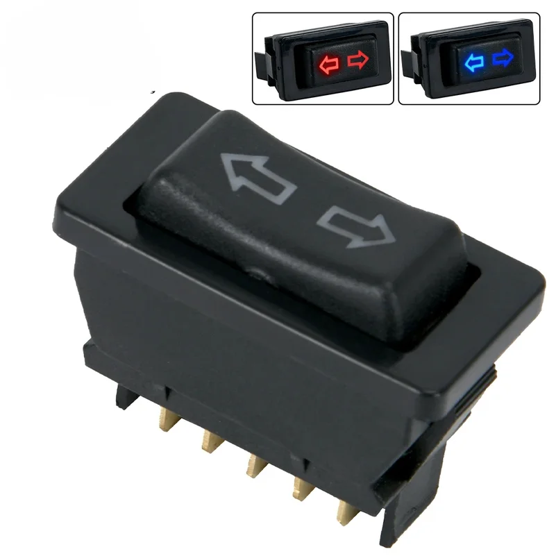 Universal Auto Car Power Window Switch Lifting Switch 5 Pin DC 12V 20A Blue/Red Light Color And Harness