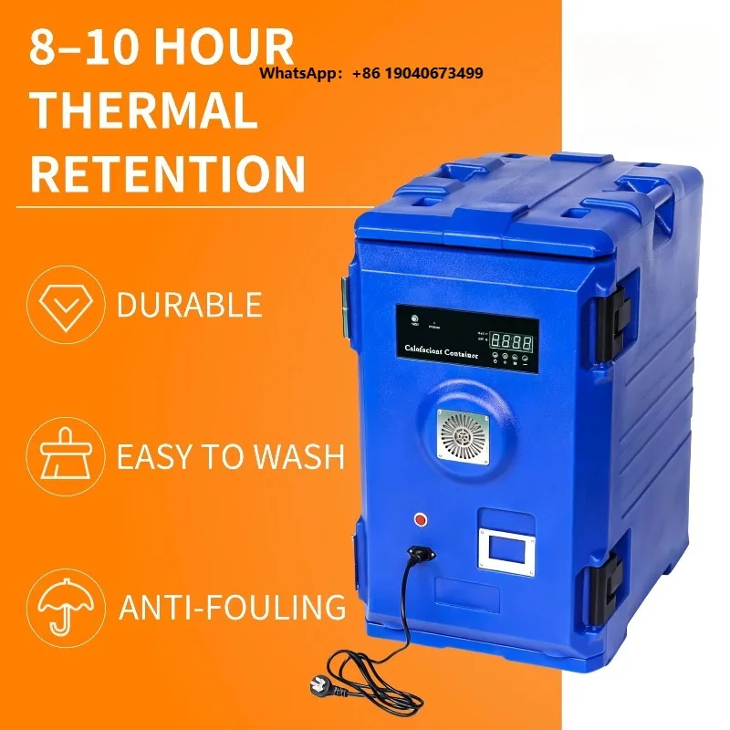 120L Plug-In Electric Heated Insulated Food Warmer Container, 450W Thermal Food Delivery Box xyl
