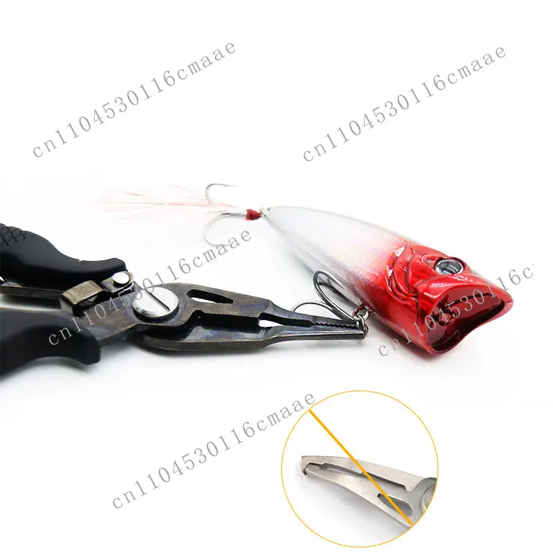 Miniature stainless steel fine-pointed pliers for removing fish hooks, refitting, opening double rings, and cutting PE wires