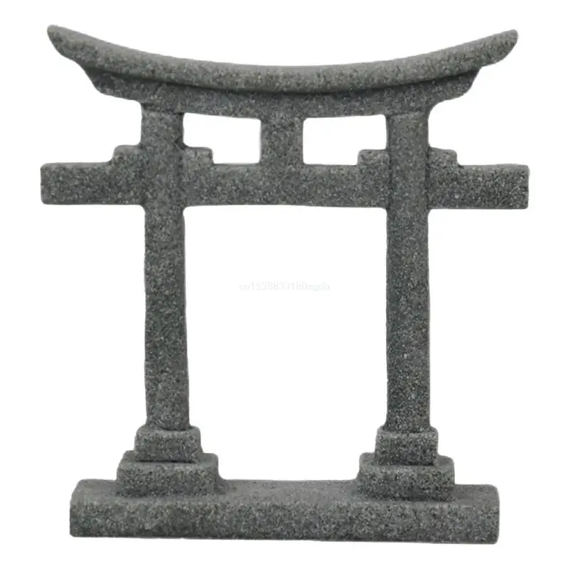 Aquariums Torii Gate Ornament Fish Tanks Decoration Stone Hideouts Cave House Landscaping Decorations for Bonsai Home Dropship