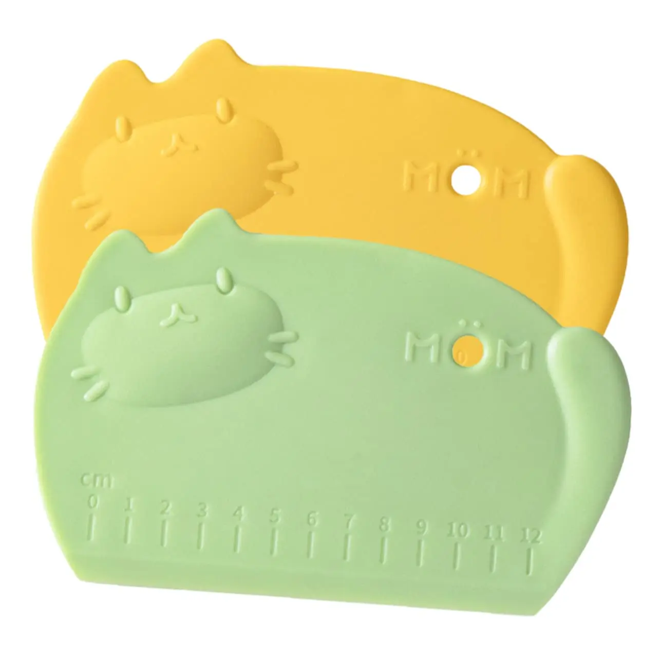 2pcs silicone dough scraper with graduated kitchen dough scraper convenient kitchen silicone tool