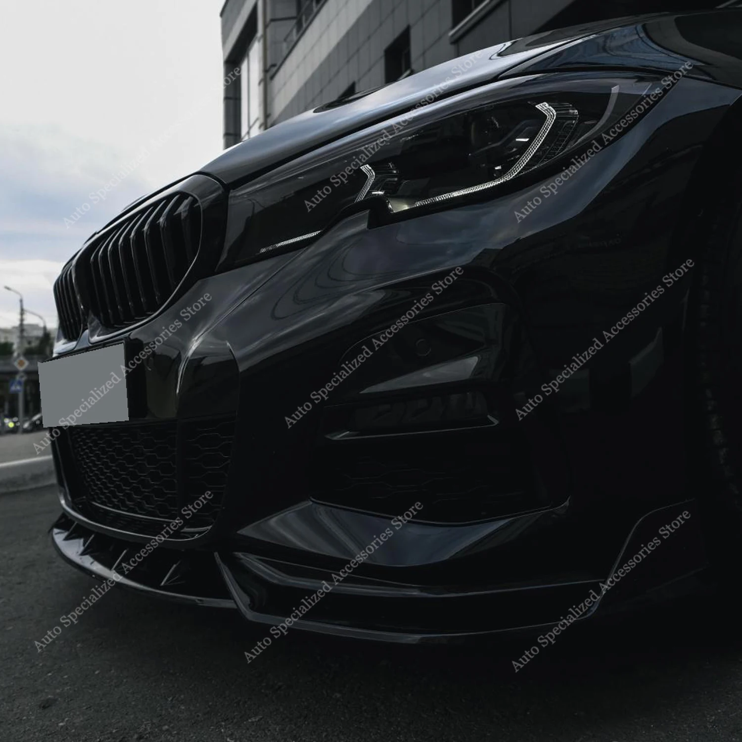 

Front Bumper Splitter Lip Spoiler Diffuser Retrofit For BMW G20 G21 M Sport 330i M340i M340d 2019-2022 Pre-Lci Bodykits Tuning